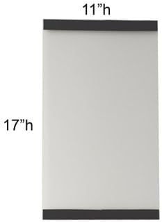 | Clear Sign Holder -11"W x 17"L | Use on Glass, Doors, Windows, Any Flat Surface - Black Border | 5 Pack