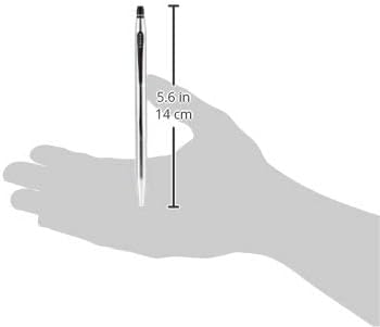 Cross Click Refillable Rollerball Pen Presented in a Everyday Gift Box -Medium Point, Black Ink, Chrome & Black