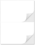 NextDayLabels 8.5x5.5 Half Sheet Stickers White Blank Labels for Laser Inkjet Printer - 2 Per Page Self-Adhesive Shipping Packaging Product Made in USA - 2000 Labels
