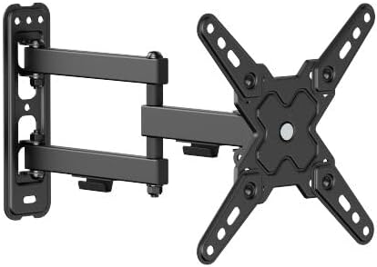 CondoMounts TVA8022 Full Motion TV Wall Mount for 12”-40” Screens | Swivel, Tilt & Extendable TV Mount w/Articulating Arms, Max VESA 200x200, 44 lbs Capacity | Portrait/Landscape, DIY Install, Black