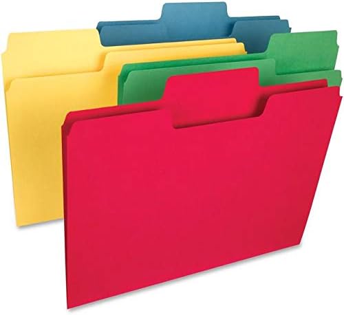 Smead SuperTab Heavyweight File Folder, Oversized 1/3-Cut Tab, Legal Size, Assorted Primary Colors, 50 Per Box (15410)