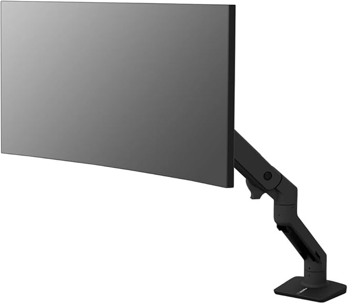 Ergotron – HX Premium Heavy Duty Monitor Arm, Single Monitor VESA Desk Mount – for Flat or Slight Curved Ultrawide Monitors Up to 49 inches, 20 to 42 lbs – Standard Pivot, Matte Black