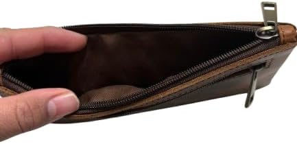 Vintage Leather Pencil Case Pouch, Pen Pouch for Work & University, for Men,Women/Leather Pencil Cases for Adults Perfect for Office/Tool Pouch Zipper Bag, Small Tool Bag