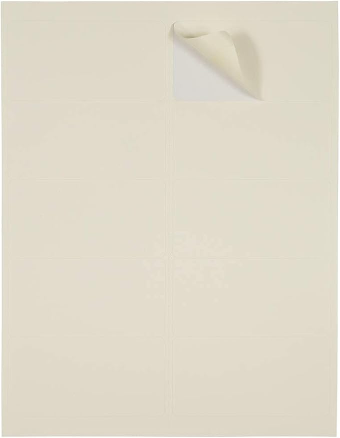 JAM PAPER Shipping Address Labels - Standard Mailing - 2 x 4 - Ivory - 120/Pack