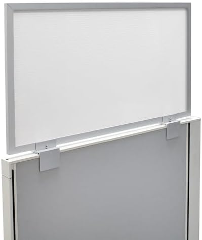 OBEX Screen & Office Panel Extender Polycarbonate Desk Privacy Panel & Divider for Office Cubicle, 18" x 42", White