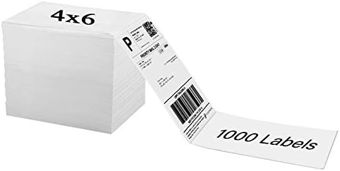 OausTect 4x6 Shipping Label 8000 Fanfold Labels for Rollo, Zebra Direct Thermal Printer, with Perforations - 8 Stack (8 Stack/8000 Labels)