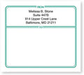Green Double Border Personalized Shipping Labels