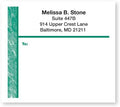 Deep Green Marble Personalized Shipping Labels