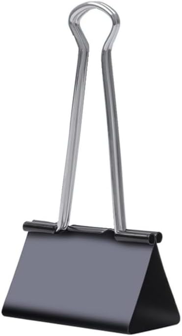 THREEBEGETSALL Extra Large Binder Clips 3 inch super big Binder Clips 6 Pack Big Metal Paper Clamps Black (3 Inch)