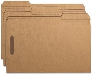 Smead Fastener File Folder, 2 Fasteners, Reinforced 1/3-Cut Tab, Legal Size, Kraft, 50 per Box (19837)