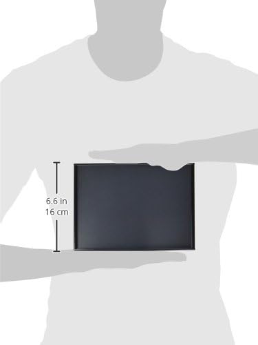 Curved Design Black Way finding Sign With Non-glare Lens For Displaying 6 x 8-1/2-Inch Graphics, Vertical Or Horizontal Display, 6-1/4 x 8-3/4 x 7/8-Inch - Sold In Sets Of 5