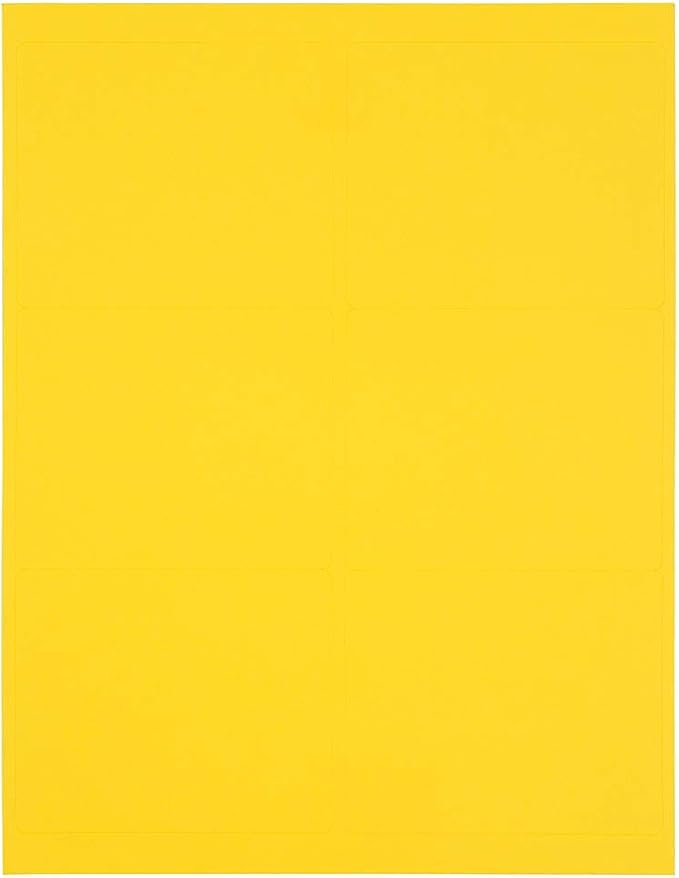 JAM PAPER Shipping Address Labels - Large - 3 1/3 x 4 - Yellow - 120/Pack