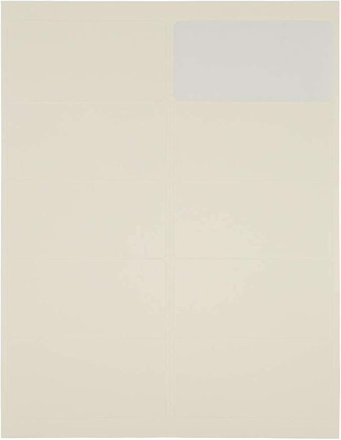 JAM PAPER Shipping Address Labels - Standard Mailing - 2 x 4 - Ivory - 120/Pack