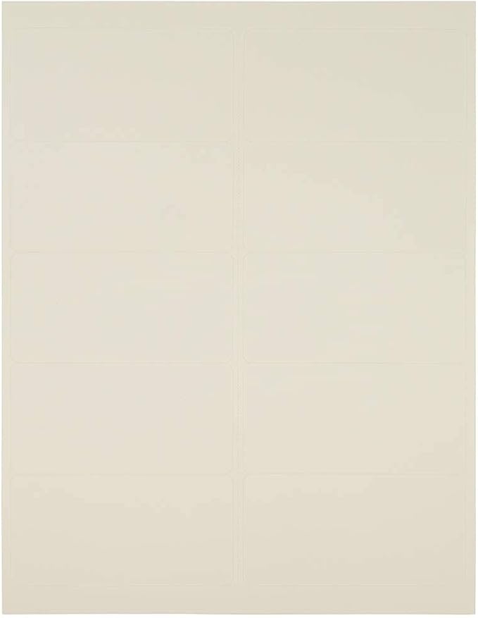 JAM PAPER Shipping Address Labels - Standard Mailing - 2 x 4 - Ivory - 120/Pack