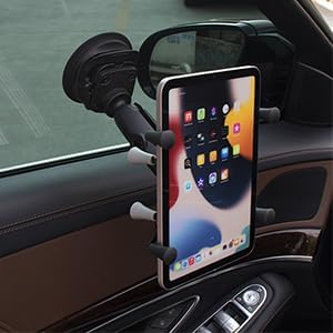 Strg Suction Cup Mount with 1'' Ball, Ball Mount with Suction Cup Base Compatible with RAM Mount and All 1 Inch/B Size/ 25mm Ball Double Socket Arms