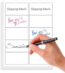 NefLaca 100 Sheets 2"x4" Shipping Address Labels, 10-UP Blank Mailing Labels, White Self-Adhesive Customized Stickers for Inkjet and Laser Printer