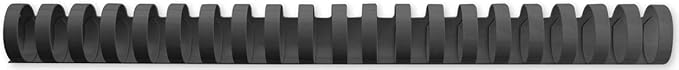 GBC CombBind Binding Combs, 19 mm, 165 Sheet Capacity, A4, 21 Ring, Black, Pack of 100, 4028601