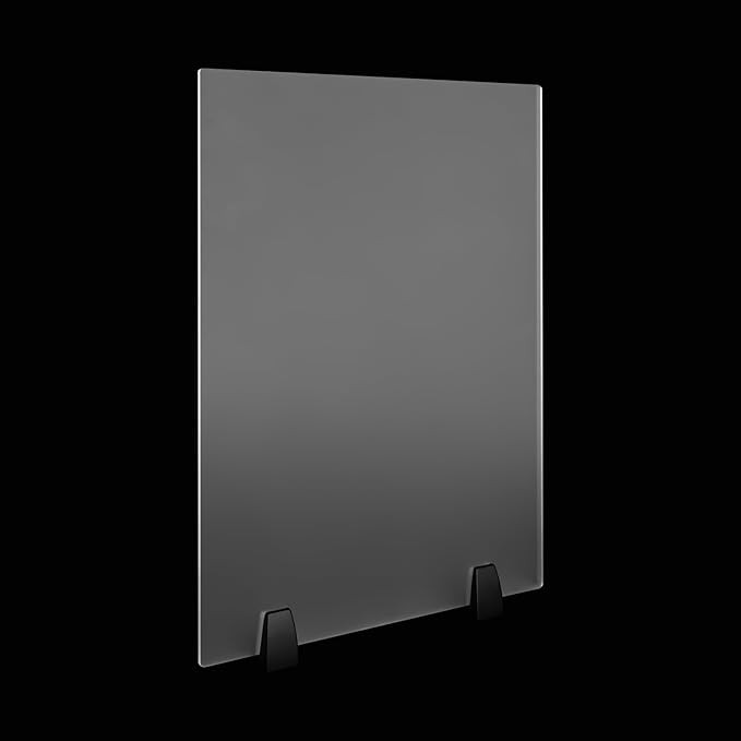 2 Pack Desk Privacy Panels,Modern Dual Frosted Plexiglass 24 x 18 inch Desk Privacy Panels,Acrylic Cubicle Desk Dividers,Office Partitions (24 in x 18 in)