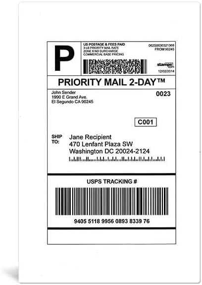 Shipping Labels 5.5" × 8.5" (2 per Sheet, 100 Count) – Half-Sheet Printable Mailing & Address Labels for Inkjet & Laser Printers – Blank White Label Sheets for Small Business Shipping Supplies