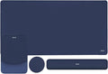 MOSISO Keyboard Mouse Pad Set, Large Gaming Mouse Pad&Rectangular Keyboard Wrist Rest&Mousepad with Wrist Rest&Coaster, Ergonomic Non-Slip&Easy Typing Pad with Curved Silicone Lining, Navy Blue
