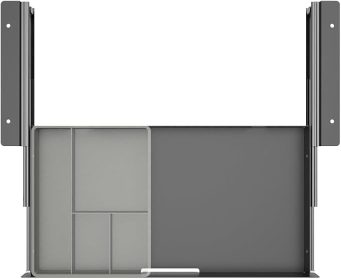 Under Desk Slide Out Pencil Drawer, Storage Organizer 15 Inch Wide, Ball-Bearing Slides, Black (8x14.4 Inch)