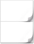 NextDayLabels - 2 Per Page 5-1/2" x 8-1/2" Blank White Laser/Ink Jet Labels, Strong Adhesive, Will Work for USPS Click-N-Ship, FedEx, UPS Shipping Labels (50 Labels)
