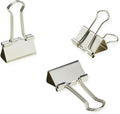 HAHIYO Binder Clips Paper Clamps Spring Steel Sturdy Small 0.75 inches Width 0.2 Inch Capacity No Sharp Edges Heavy Duty Tight Grip Reusable Silver Metal Bright Finish for Home Office School 30 Pack