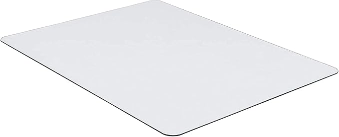 Lorell Tempered Glass Chairmat, 46" Width x 36" Depth x 0.25" Thickness, Clear, 1 Each