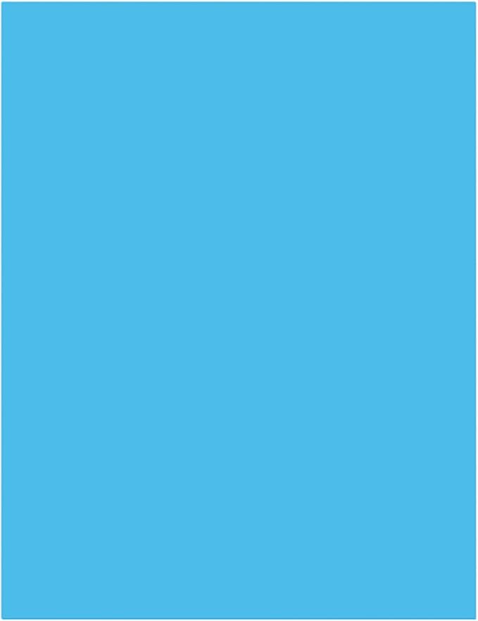 Lake blue Copy Print Paper 8.5X11 Inches,100 Sheets Rainbow A4 Printer Paper 70GSM Colored Origami Paper for Cutting DIY Kids Art Craft