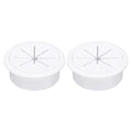uxcell 2 Pcs Desk Grommet, 2.09 inch 53mm Desk Cable Hole Cover Wire Hole Insert for Home Office Table Cabinet Cord Organizer, White