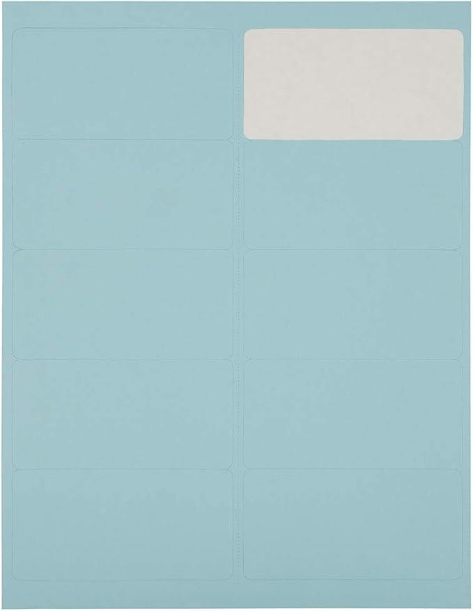 JAM PAPER Shipping Address Labels - Standard Mailing - 2 x 4 - Baby Blue - 120/Pack