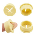HAHIYO 4Pcs 0.8Inch/20mm Yellow Flexible Rubber Desk Grommet Wire Grommet Cable Management Cord Hole Cover Desk Wire Hole Insert Wire Organizer for Computer Office Home School Equipment Systems
