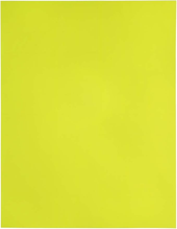 JAM PAPER Return Address Labels - Standard Mailing - 1 x 2 5/8 - Neon Yellow - 120 Shipping Labels/Pack