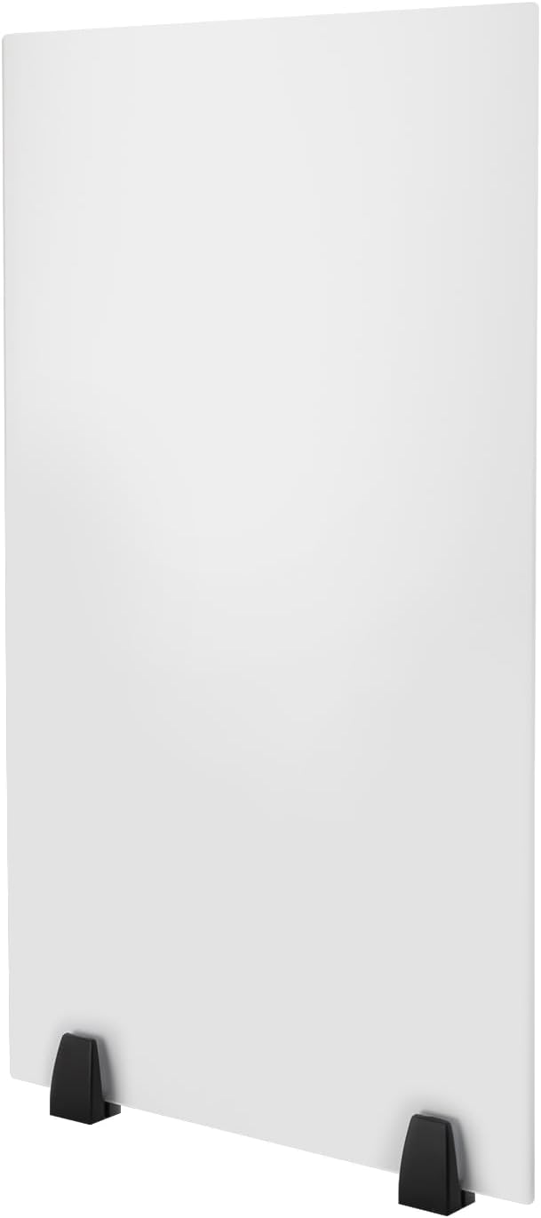 2 Pack Desk Privacy Panels,Modern Dual Frosted Plexiglass 30 x 18 inch Clamp-on Desk Privacy Panels,Acrylic Cubicle Desk Dividers,Office Partitions (30 in x18 in)