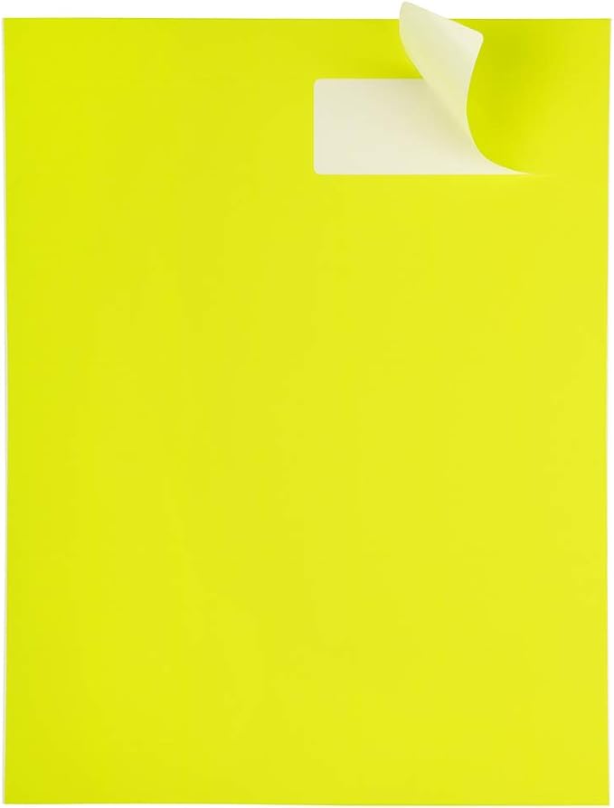 JAM PAPER Shipping Address Labels - Rectangular - 1 1/3 x 4 - Neon Yellow - 126/pack