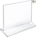 Azar Displays 142708 6-Inch Width by 5.5-Inch Height Top-Load Acrylic Sign Holder, 10-Pack
