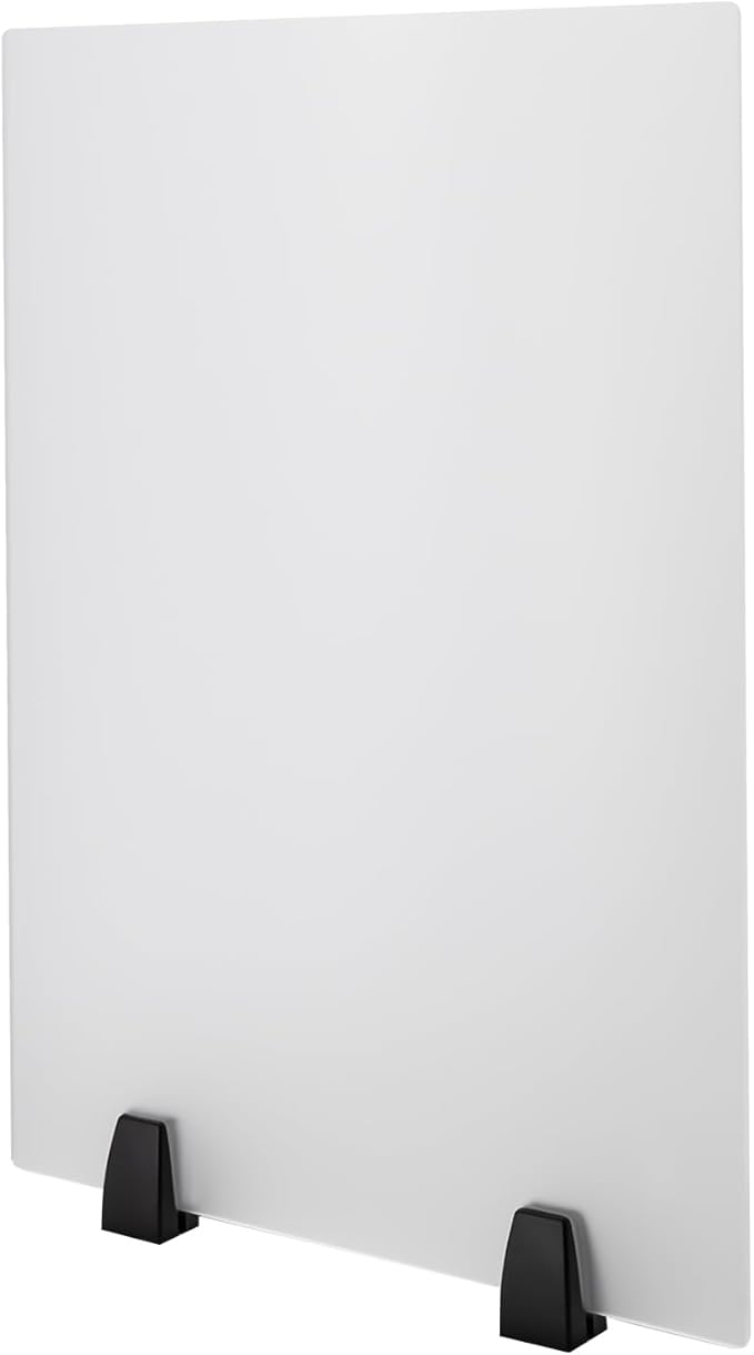 2 Pack Desk Privacy Panels,Modern Dual Frosted Plexiglass 24 x 18 inch Desk Privacy Panels,Acrylic Cubicle Desk Dividers,Office Partitions (24 in x 18 in)