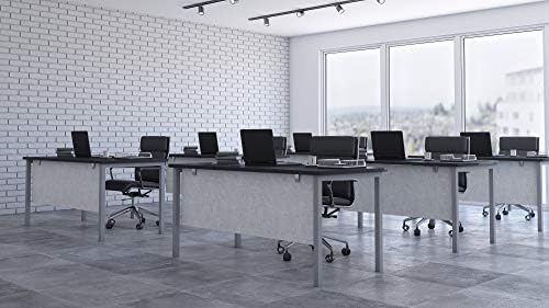 OBEX Modesty Desk PET Privacy Screen Acoustic Sound Absorbing Panel Ideal for Reception, Student Table or Office Cubicles Workstations, 18" x 42", Stone