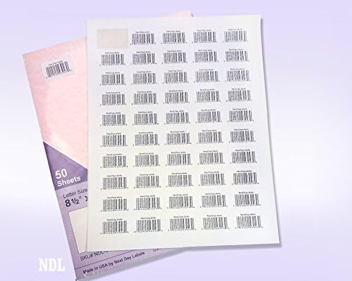 NextDayLabels 1.5x1 Inch Rectangle Stickers White Blank Labels for Laser Inkjet Printer - 50 Per Sheet Self-Adhesive Name Tags Address Barcode, Made in USA - 12,500 Labels