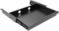 Under Desk Mounted Sliding Pull-Out Drawer for Office Desk W 19.2" x D 13.4" Storage Organizer for Sit Stand Workstation, Metal, Black (Large)