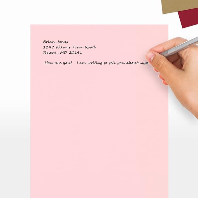 LUXPaper 8.5" x 11" Paper | Letter Size | Candy Pink | 80lb. Text | 500 Qty