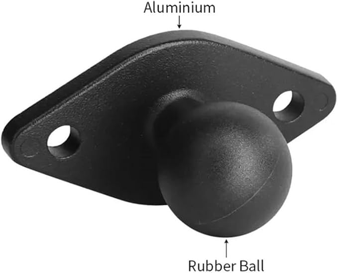 Strg 1'' Ball Mount with Aluminum Alloy Diamond Plate, Universal Electronic Device Mounting Ball Base with AMPS Holes Compatible with RAM 1" B Size Ball Double Socket Arms from Arkon, iBolt, Tackform