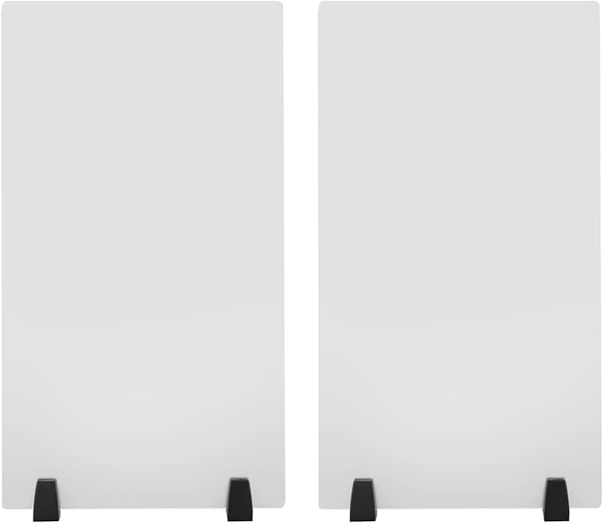 2 Pack Desk Privacy Panels,Modern Dual Frosted Plexiglass 30 x 18 inch Clamp-on Desk Privacy Panels,Acrylic Cubicle Desk Dividers,Office Partitions (30 in x18 in)