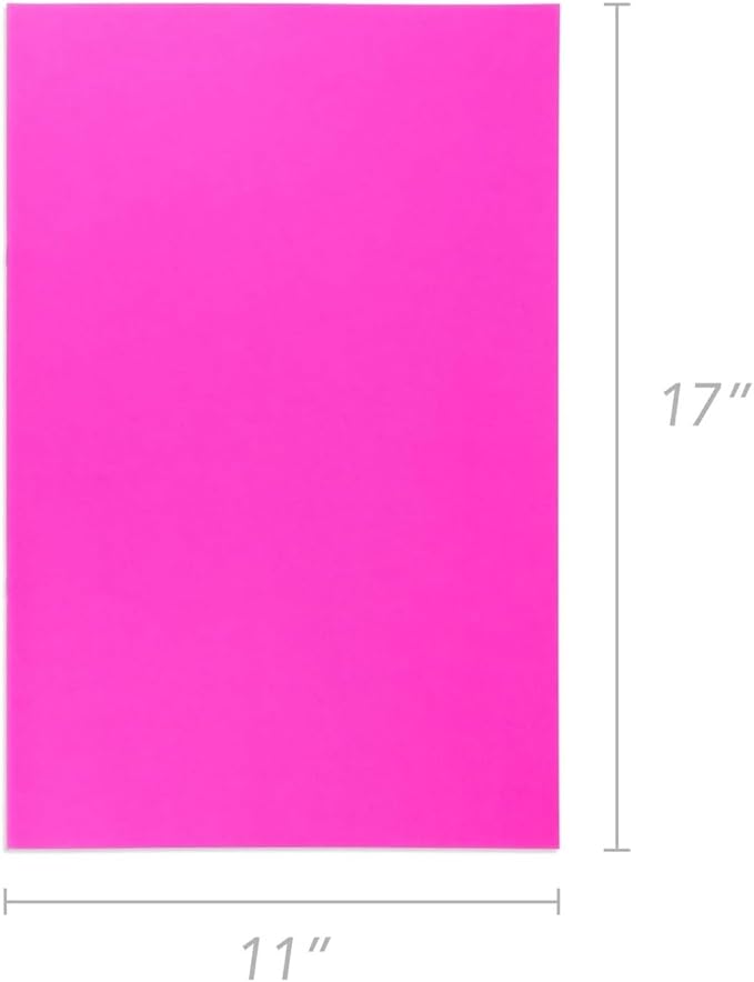 Hygloss Assorted Bright Colored Paper - 24 lb, 89 GSM, Acid-Free, Fade-Resistant, 11x17-Inch Ledger Size Color Copy Paper, 240 Sheets, 12 Colors