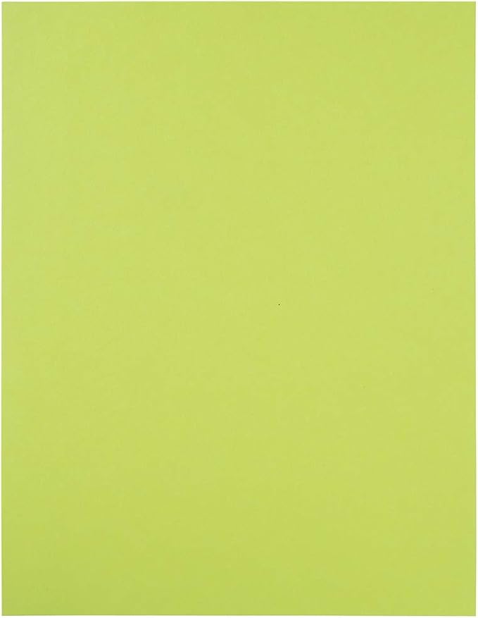 JAM PAPER Full Sheet Shipping Labels - Printable Sticker Paper - 8 1/2 x 11 - Ultra Lime Green - 10 Full Pages/Pack