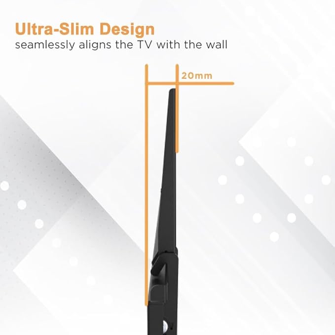 Ultra Slim Flat TV Wall Mount Bracket for Samsung - 55” Class CU7000 Crystal UHD 4K UHD Smart Tizen TV - UN55CU7000FXZA - Low 1.4" Profile Design, Heavy Duty Steel, Flush to Wall, Simple Install