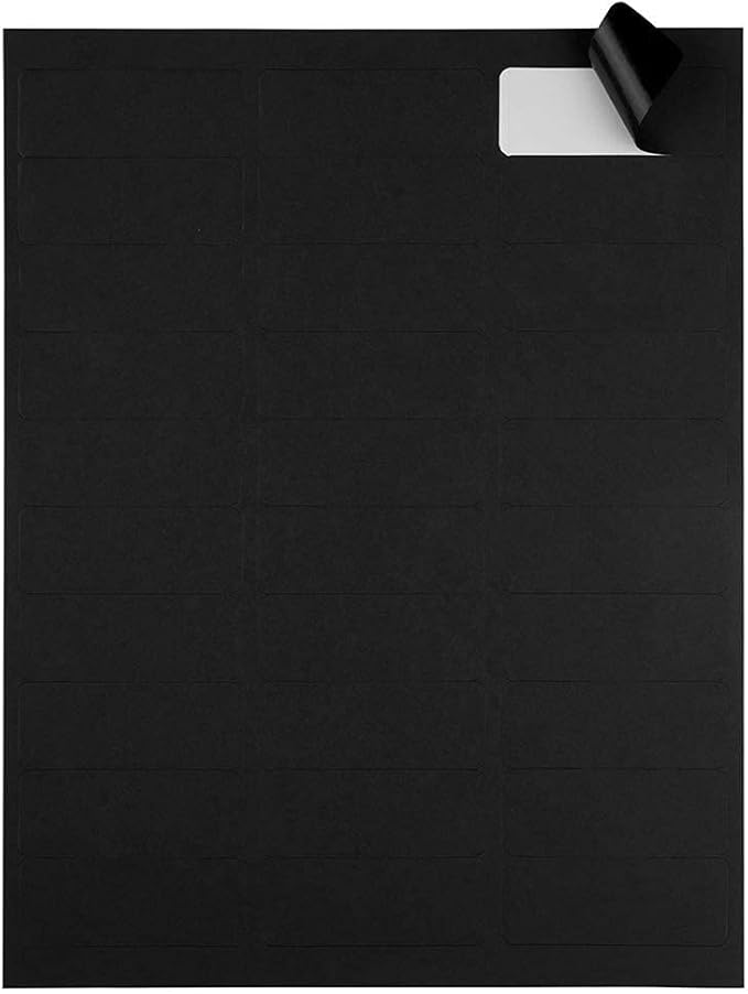 JAM PAPER Return Address Labels - Standard Mailing - 1 x 2 5/8 - Black - 120 Shipping Labels/Pack