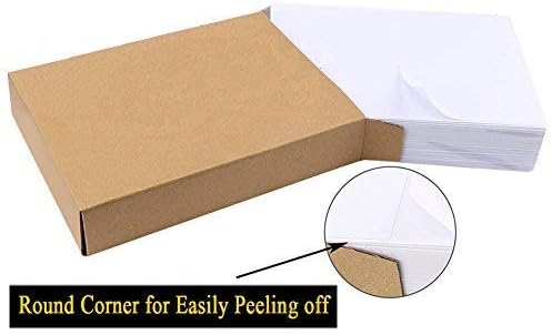 Shipping Label with Rounded Corner, 8.5 x 5.5 Inches Half Sheet Self Adhesive Shipping Address Labels for Laser and Inkjet Printer, 500