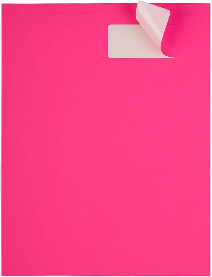 JAM Paper® Address Labels - 1 1/3 x 4 in - Neon Pink - 14 Labels per Sheet, 126 Per Pack
