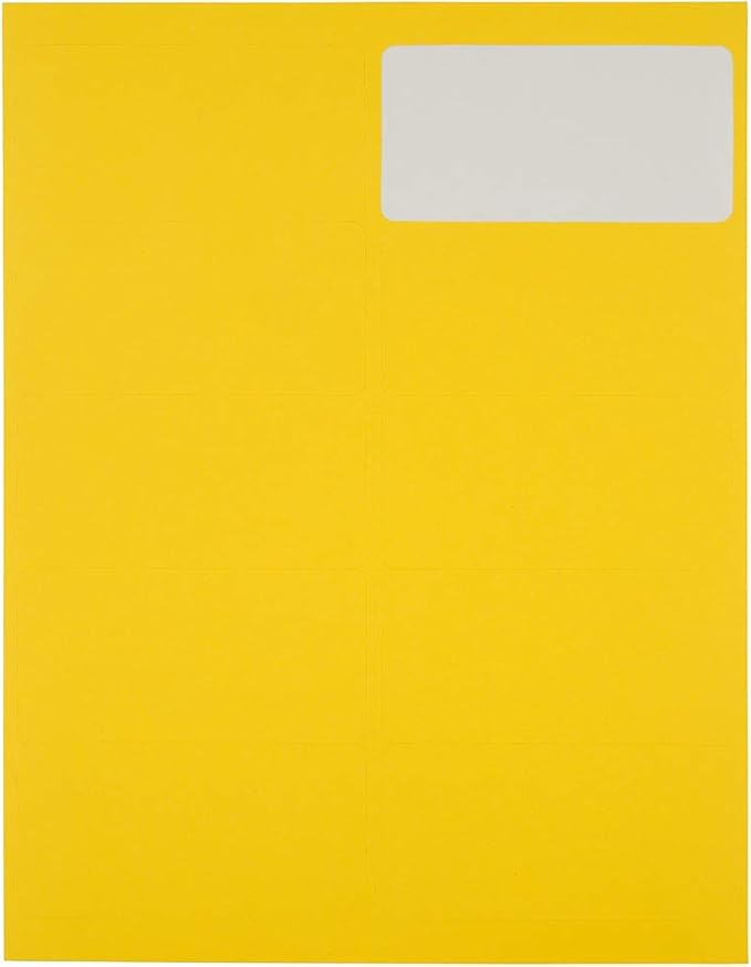 JAM PAPER Shipping Address Labels - Standard Mailing - 2 x 4 - Yellow - 120/Pack